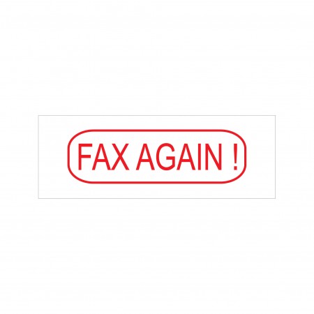 Fax Again Stock Stamp 4911/137 38x14mm